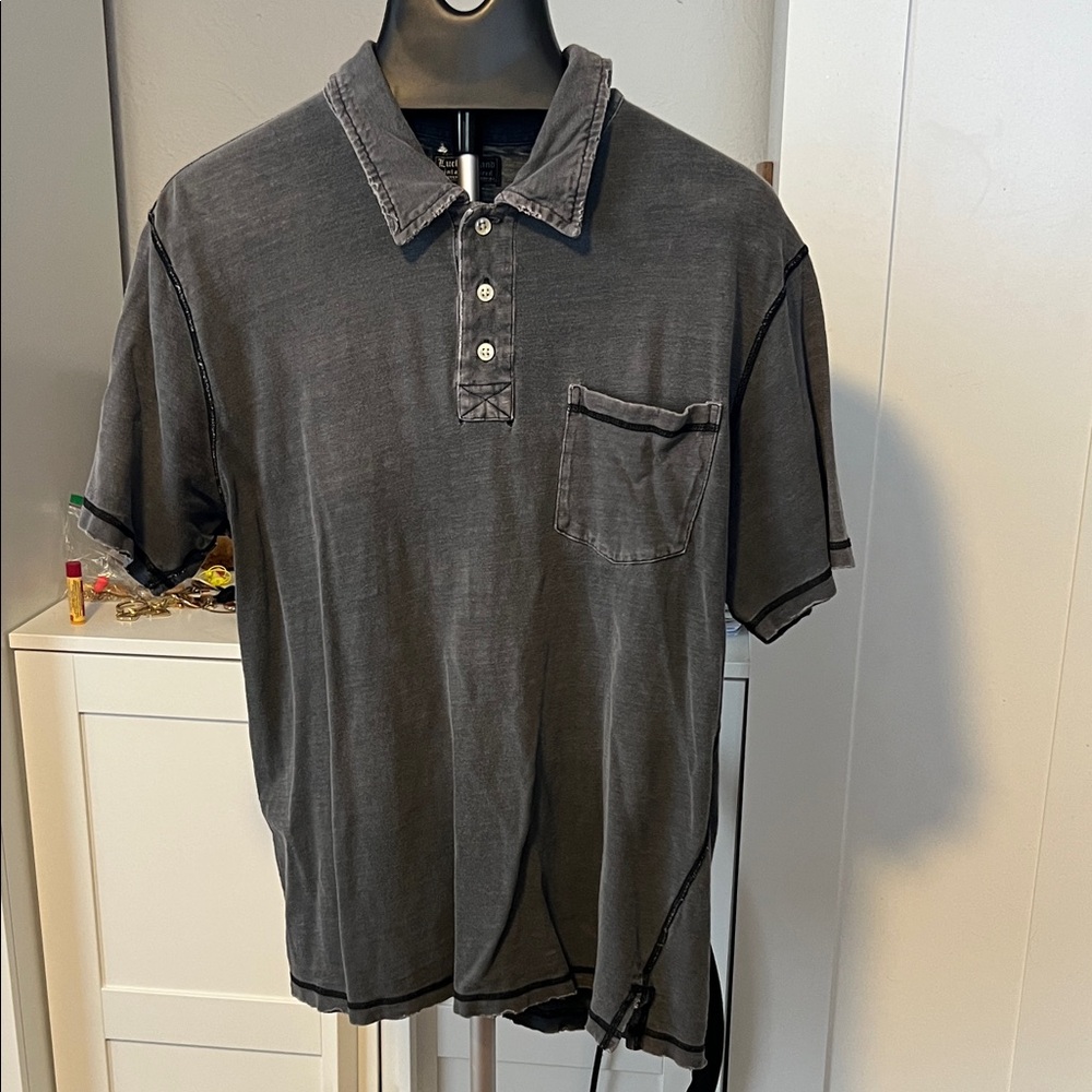 Lucky Brand Charcoal Polo Shirt